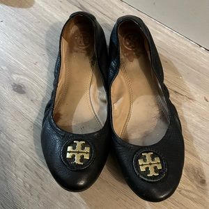Tory Burch black flats size 8 US